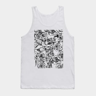 Hand drawn roses pattern Tank Top